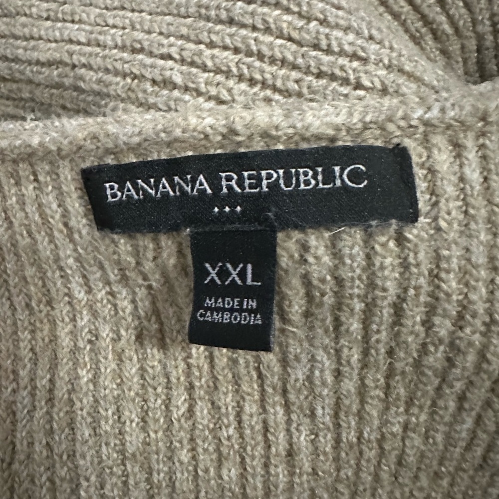 Banana Republic Long Sleeve Tan Knit Midi Sweater Dress - XXL - Picture 5 of 7